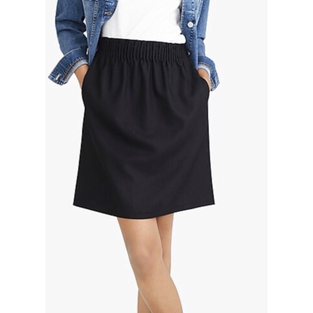 J. Crew Factory • black sidewalk skirt wool blend